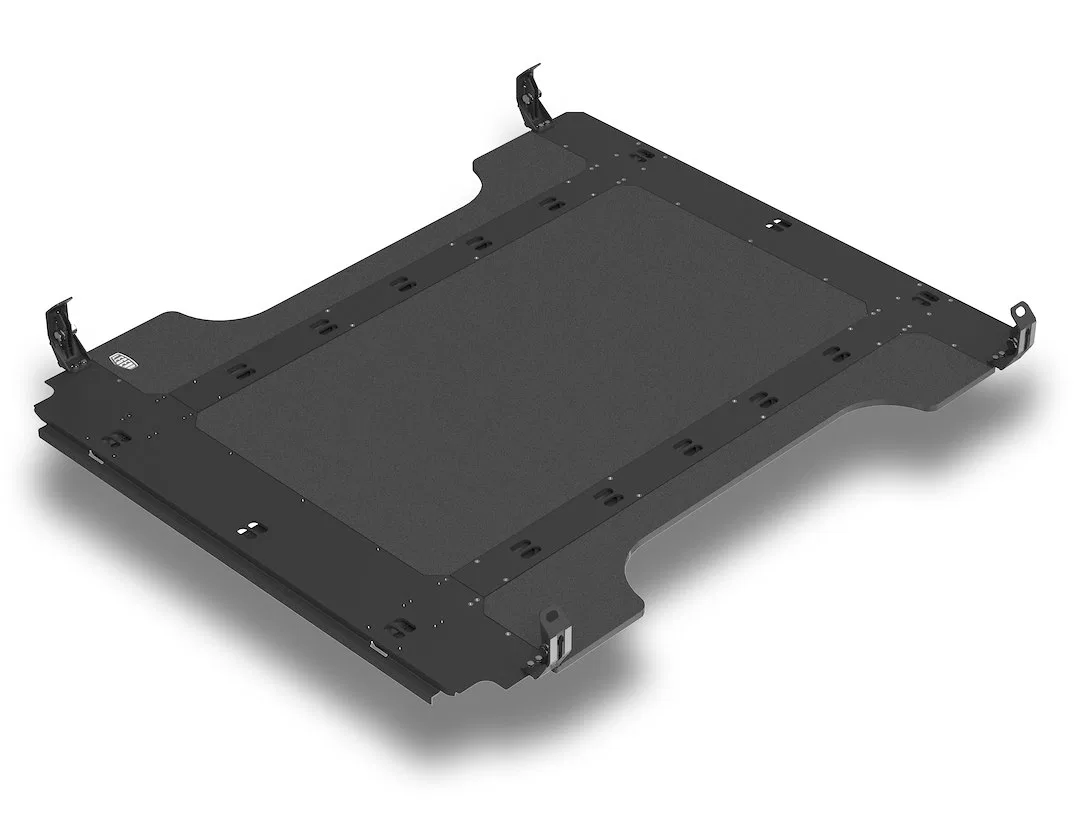 RA1619-EMU1 – LEGEND FLEET Bed Liner, Drop-In Under Bed Rail Black Matte Textured Steel With Flexible Tie-Downs